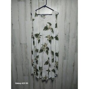 Hawaii Station White Orchid Dress Plus Size Sleeveless